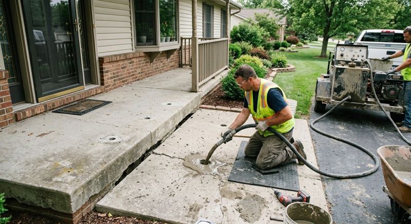 Sunken Slab Repair in West Des Moines, IA